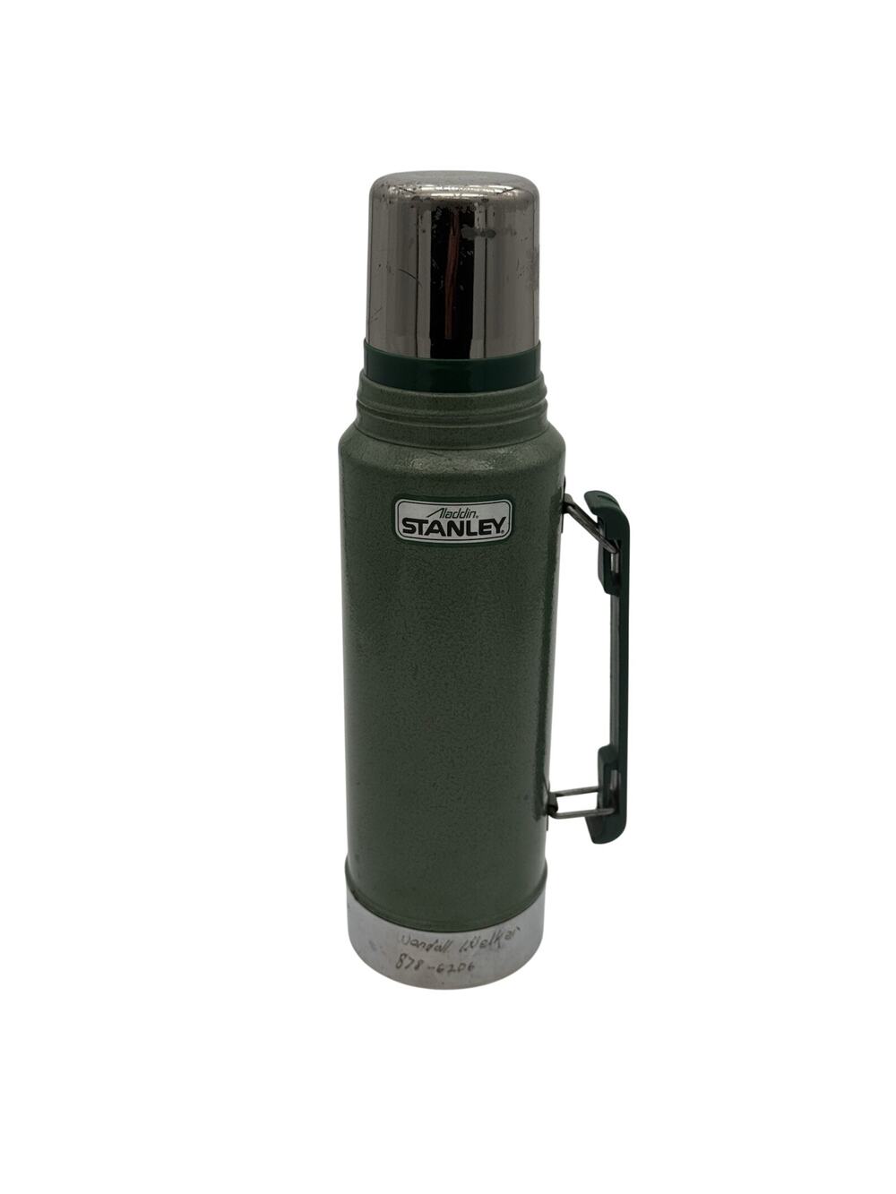 Vintage USA Aladdin STANLEY Green Chrome 1 Quart Thermos Complete ~ No. A-944DH